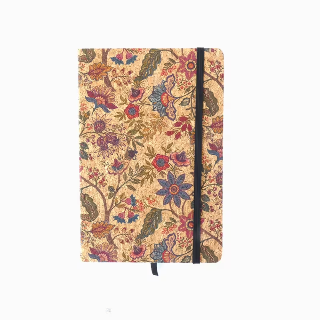 Notitieboek kurk - bloemen