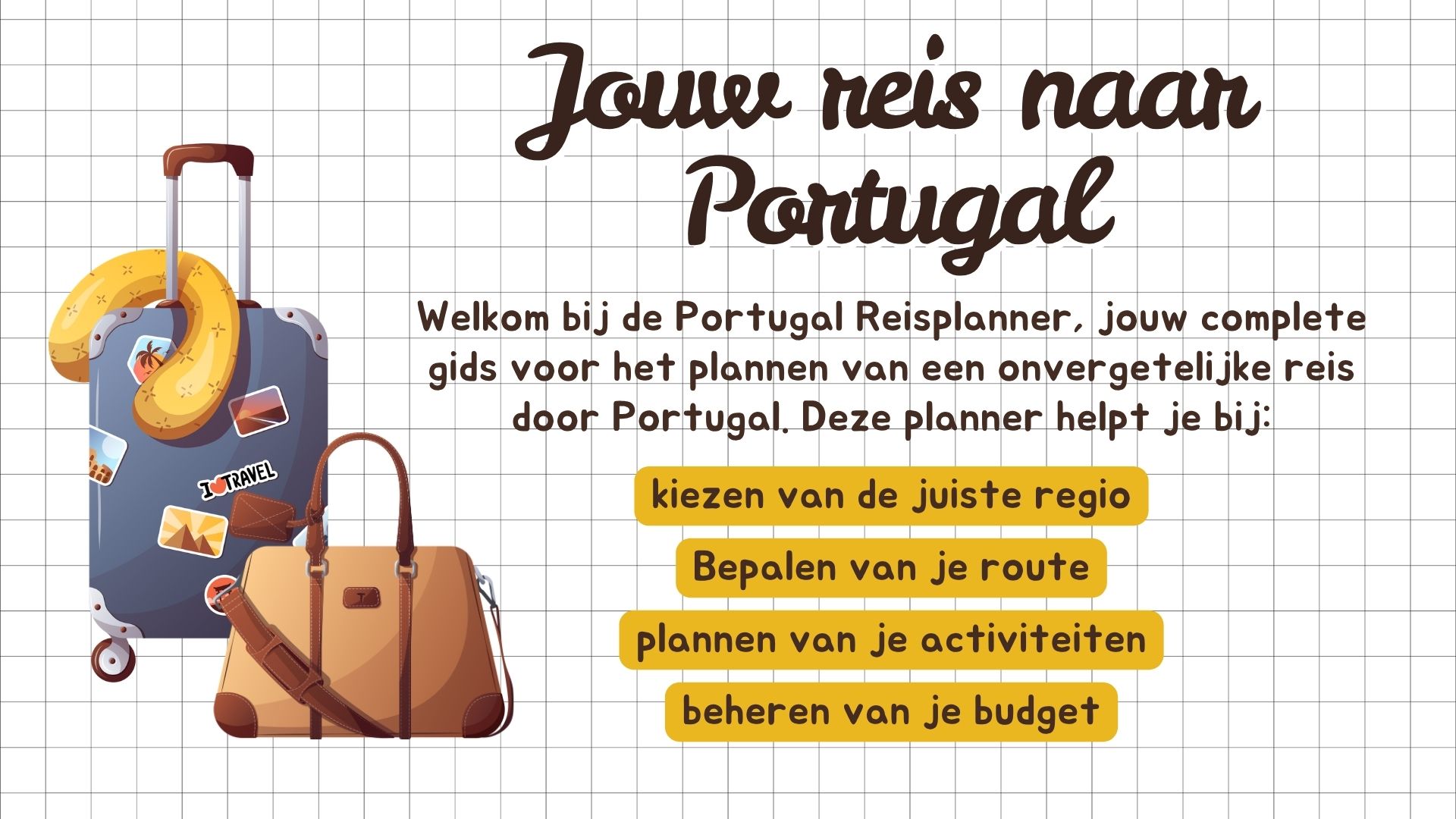 Portugal digital planner inhoud